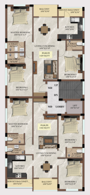Grandview apartment floor plan layout Tambaram